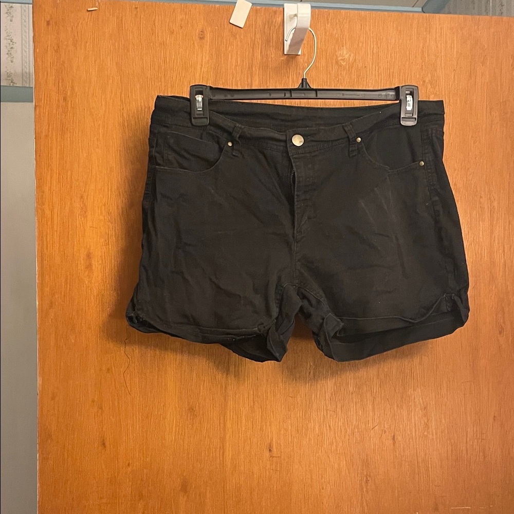 Faded Glory Black Jean Shorts for Women